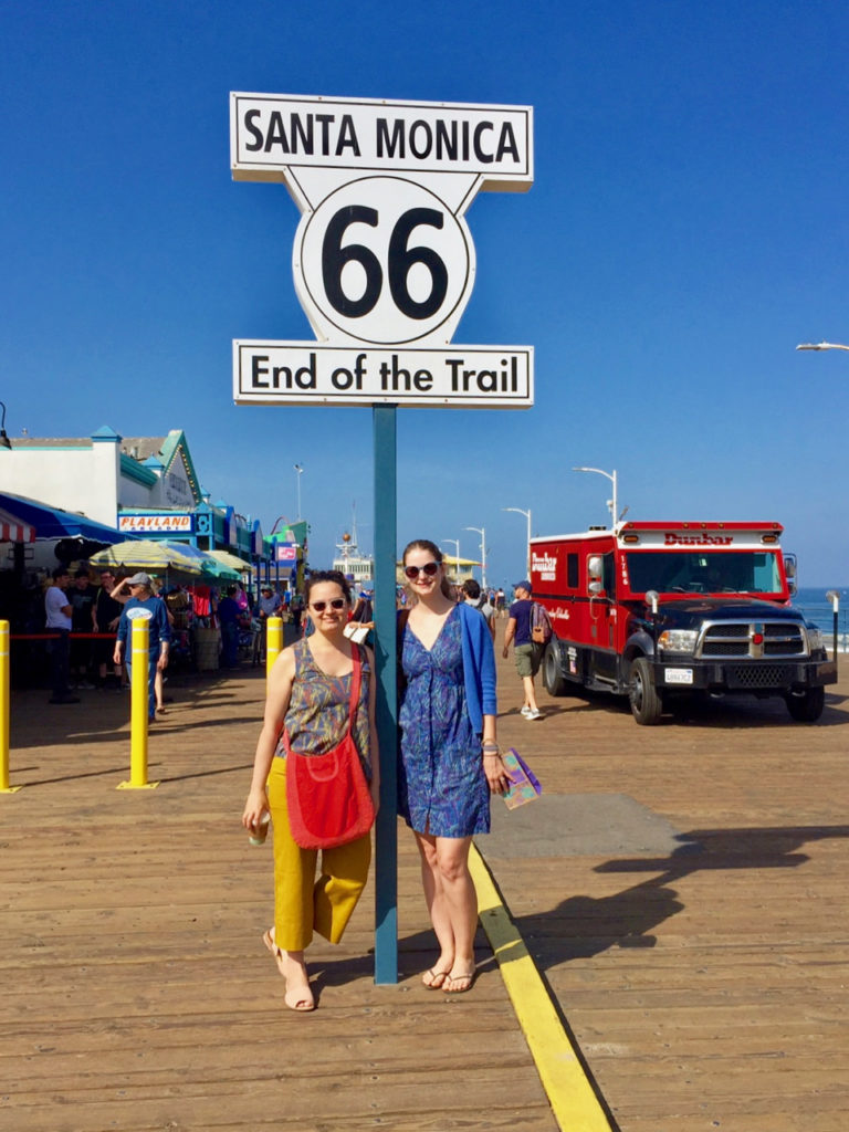 Amanda and Jaime on the boardwalk in LA